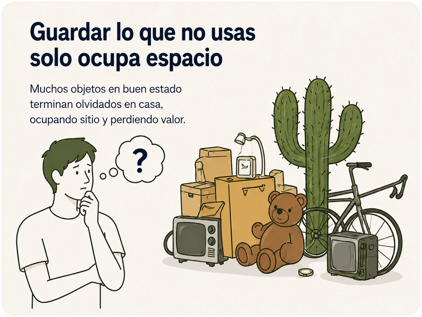 Persona publicando un objeto que ya no utiliza en la app SIUXS