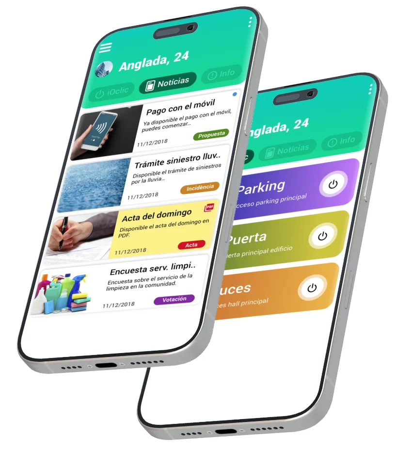 App Ogeo Community de Grupo Globalia en un móvil